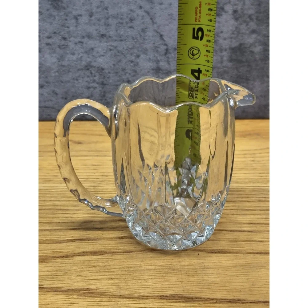 Vintage Zajecar Crystal Glass Mini Pitcher Creamer Yugoslavia Made‎ 4